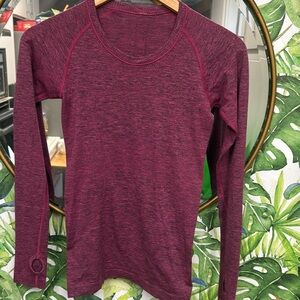 Lululemom run swiftly long sleeve top size 4